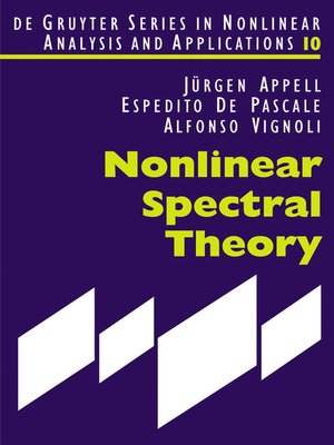 cover image of Nonlinear Spectral Theory